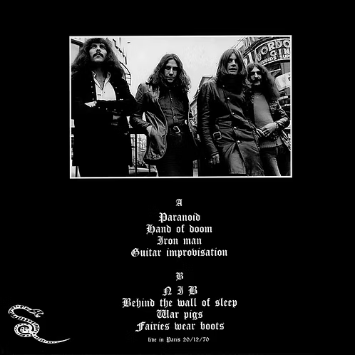 BLACK SABBATH LP Live In Paris 20/12/70