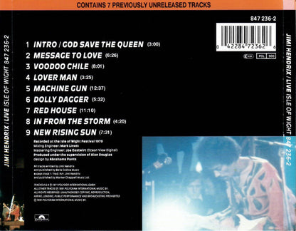 Jimi Hendrix – Live Isle Of Wight '70 - CD - CD Muy Buen Estado / Portada Como Nueva (VG+/M-)