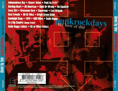 Down By Law – Punkrockdays (The Best Of DBL) - CD - Muy Buen Estado / Very Good Condition (VG+ / M-)
