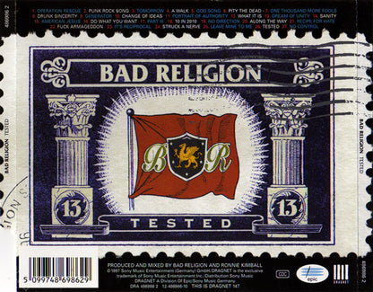 Bad Religion – Tested - CD - 1997 - Dragnet – DRAGNET 147