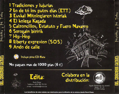 E.K.R. - El Konde Rata – Patadas Y Pa Todos - CD - Nuevo sin usar pero no precintado / New and unplayed but not sealed.