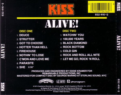 Kiss – Alive! - 2xCD - Fat Box - Como Nuevo / Like New (M- / M-)