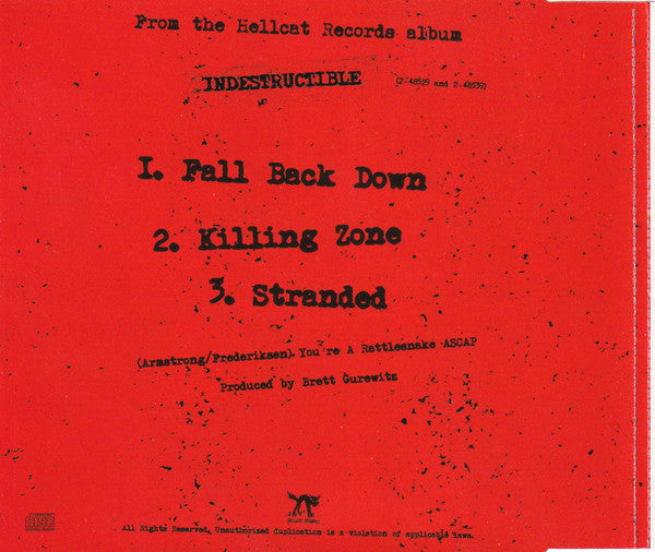 Rancid – Fall Back Down - CD, Single - 2003 - Hellcat Records – 936242651-2.2