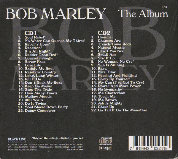 Bob Marley – The Album - 2xCD - Nuevo sin usar pero no precintado / New unplayed but not sealed.