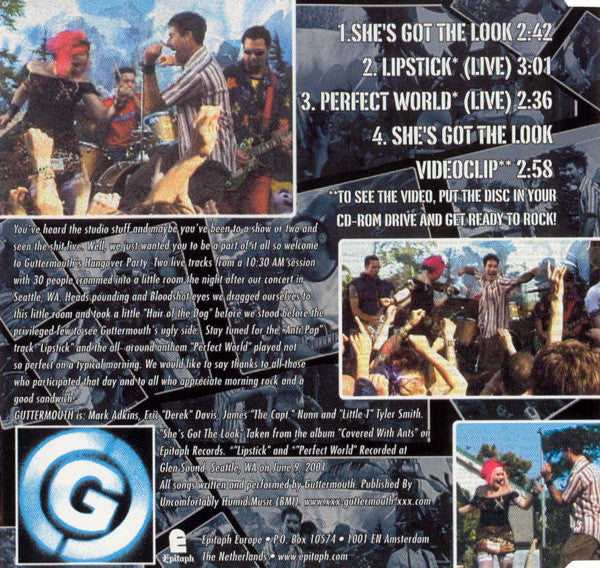 Guttermouth – She's Got The Look - CD, Single, Enhanced - 2001 - Epitaph – 1063-2