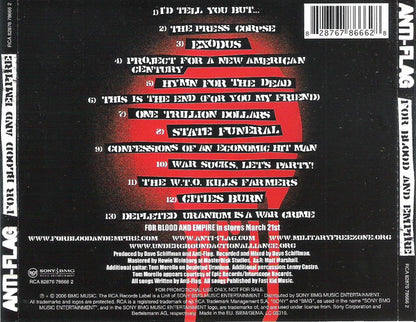 Anti-Flag – For Blood And Empire - CD - Nuevo sin usar pero no precintado / New and unplayed but not sealed.