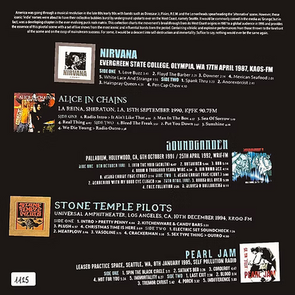 VARIOUS 5xLP BOX SET Live Grunge (Nirvana Alice In Chains Pearl Jam Soundgarden)