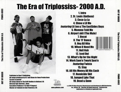 Out Of Order – 2000 A.D. (The Era Of Triplossiss) - CD - 2001 - P.D. Waxx Records – PDWR-0003 - CD Muy Buen Estado (VG+) / Portada Nueva (M)