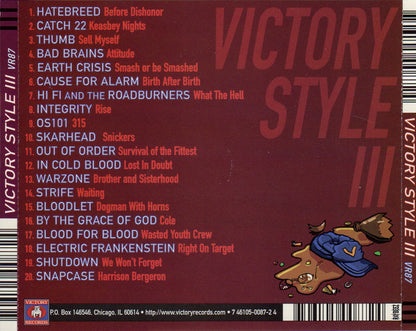 Victory Style III - CD - 1998 - Victory Records – VR87