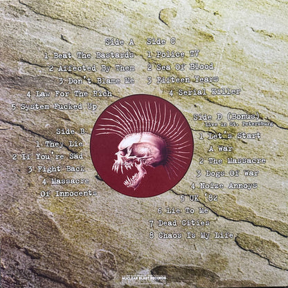 The Exploited - Beat The Bastards (2xLP, Album, RE, Red Transparent W/ Black Splatter)