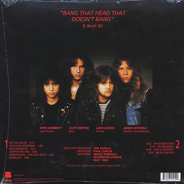 Metallica ‎– Kill 'Em All - LP - Red [Jump In The Fire Engine Red]