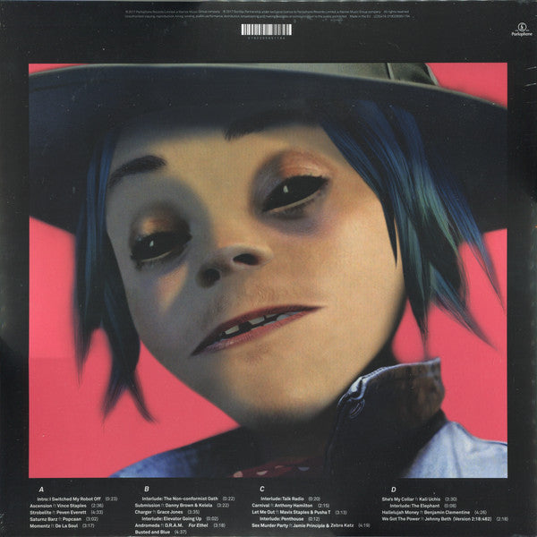 Gorillaz ‎– Humanz - 2xLP - Gatefold - 2017 - Parlophone ‎– 0190295851194