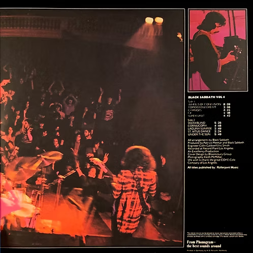 BLACK SABBATH LP Vol 4 (180 Gram Heavyweight Vinyl) Gatefold Cover Vertigo Label
