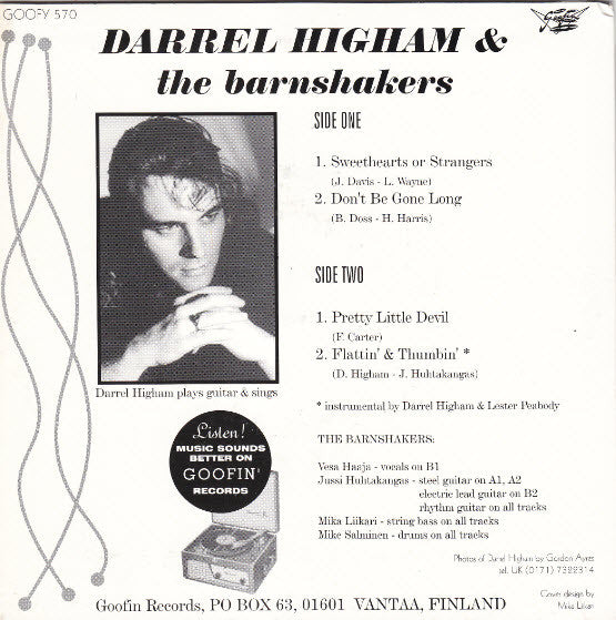 Darrel Higham & The Barnshakers – Pretty Little Devil - 7" - 1997 - Goofin' Records – GOOFY 570 - Vinilo Como Nuevo / Portada Como Nueva (M-/M-)