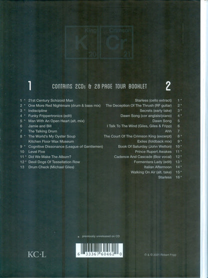 King Crimson – The Elements (2021 Tour Box) - 2xCD - 2021 - Discipline Global Mobile – KCTB21, Panegyric – KCTB21, Inner Knot – KCTB21