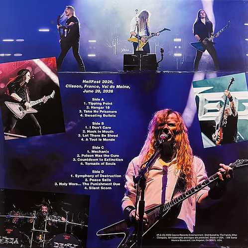 MEGADETH 2xLP Hellfest (White Coloured Vinyl) 150 Numbered Copies
