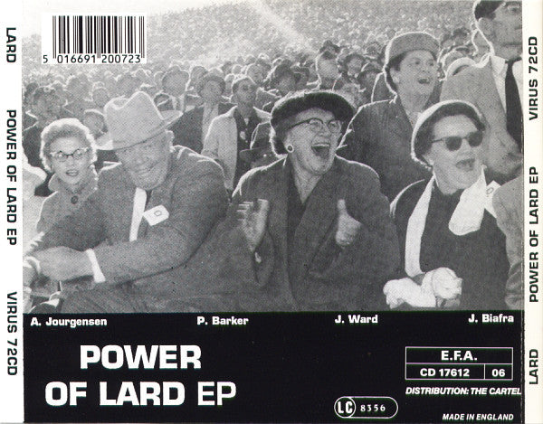 Lard – Power Of Lard EP - CD - 1989 - Alternative Tentacles – VIRUS 72CD - Muy Buen Estado / Very Good Condition (VG+/VG+)