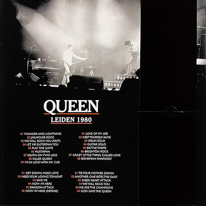 QUEEN 2xLP Leiden 1980 (Red Coloured Vinyls) with Poster, Booklet & Pass