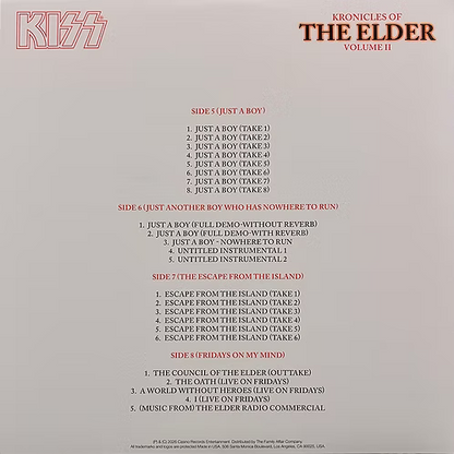 KISS 2xLP Kronicles Of The Elder - Volume II (Picture Disc 450 Numbered Copies)