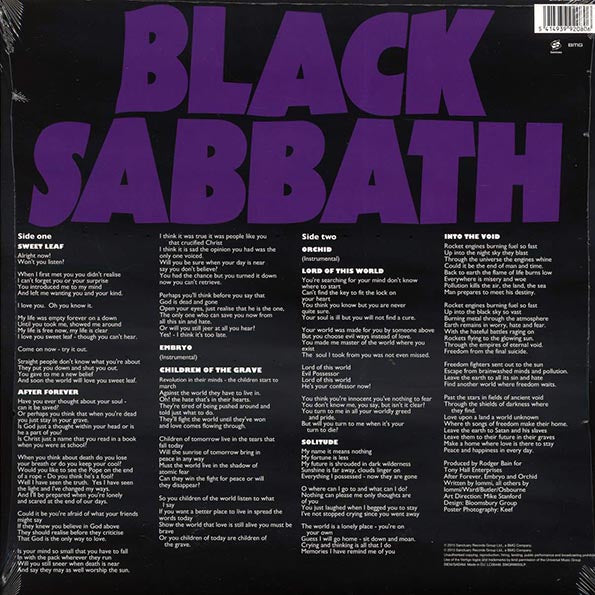 Black Sabbath ‎– Master Of Reality - LP - 180 gr. - Embossed Sleeve