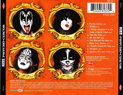 Kiss – Psycho Circus - CD - Holographic Jewel Case - 1998 - Mercury – 538 137-2 - USADO / USED (M- / M-)