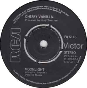 Cherry Vanilla ‎– Moonlight - 7", 45 RPM, Single - 1979 - RCA Victor ‎– PB 5145 - Vinilo Nuevo M) / Portada Muy Buen Estado (VG+)