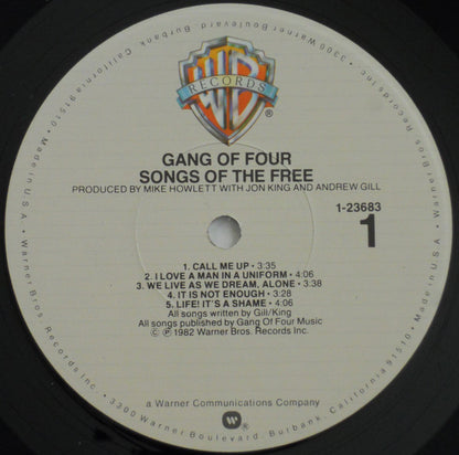 Gang Of Four – Songs Of The Free - LP - 1982 - Warner Bros. Records – 1-23683 - Vinilo Muy Buen Estado / Portada Muy Buen Estado (VG+/VG+) - DISPONIBILIDAD INMEDIATA / IMMEDIATE AVAILABILITY.