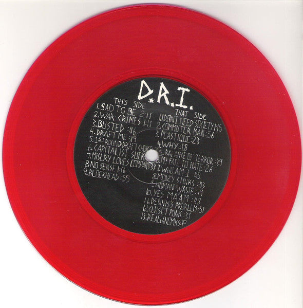 D.R.I. – Dirty Rotten EP - 7" - Rojo / Red - 2010 - Beer City Records – BCR-164