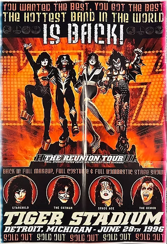 KISS 2xLP On Tour! June 28th 1996 (Yellow Coloured Vinyls) with Giant Poster