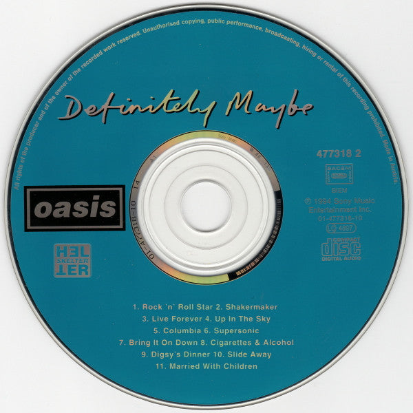 Oasis – Definitely Maybe - 2xCD (CD + CD Single) - Buen Estado / Good Condition (VG / M-)