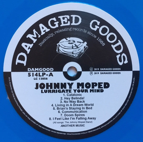 Johnny Moped - Lurrigate Your Mind (LP, Album, Ltd, Azul / Blue)