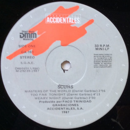 The Scurs – The Scurs - LP - Incluye Insert / With Insert - 1987 - Grabaciones Accidentales – GA-161 - Vinilo Muy Buen Estado / Portada Muy Buen Estado (VG++/VG++)