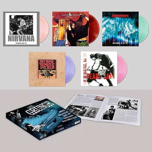 VARIOUS 5xLP BOX SET Live Grunge (Nirvana Alice In Chains Pearl Jam Soundgarden)