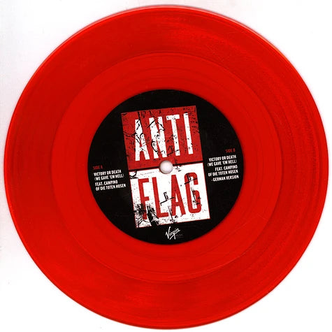 Anti-Flag Victory Or Death (We Gave 'Em Hell) Feat. Campino Of Die Toten Hosen Transparent Red Vinyl Edition 7" (Virgin)