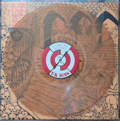 U.K. Subs - Flood Of Lies (LP, Album, Ltd, RM, Transparent Ochre)