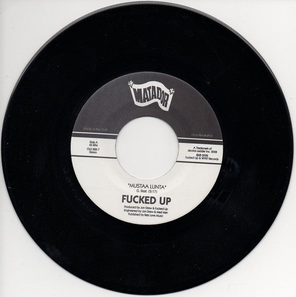 Fucked Up – Year Of The Pig - 7" - With Insert - 2008 - Matador – OLE 828-7 - Muy Buen Estado / Very Good Condition (M / VG+)