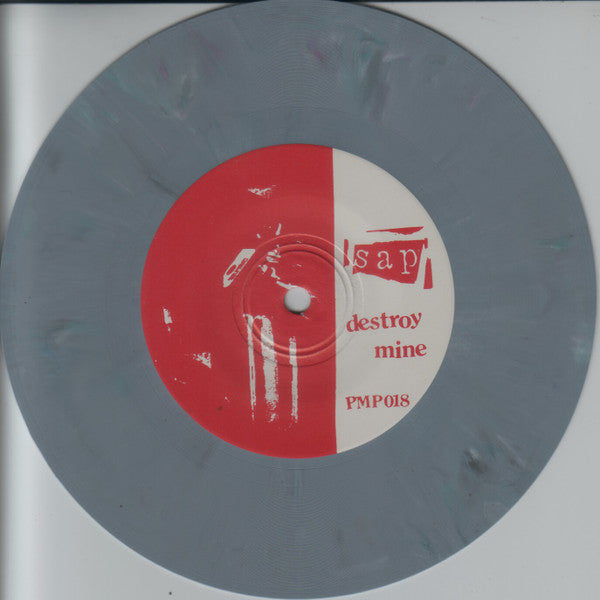 SAP / Polio – Destroy Mine / Macaque - 7" - Gray Marbled - Satans Pimp – PMP018
