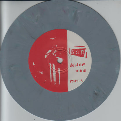 SAP / Polio – Destroy Mine / Macaque - 7" - Gray Marbled - Satans Pimp – PMP018