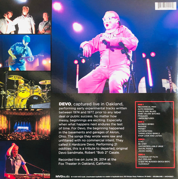 Devo - Hardcore Devo Live! (2xLP, Album, RE, Transparent Red + Opaque Yellow)