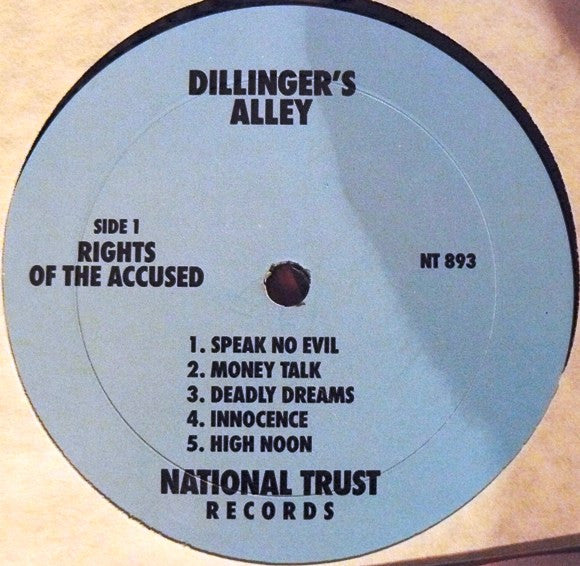 Rights Of The Accused – Dillinger's Alley - LP - 1987 - National Trust Records – NT893 - Muy Buen Estado / Very Good Condition (M- / VG+)