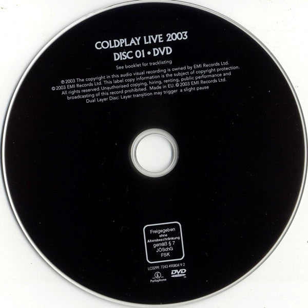 Coldplay – Live 2003 - CD+DVD - Como Nuevo / Like New (M- / M-)