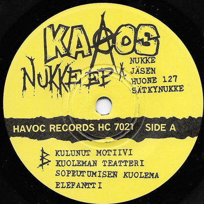 Kaaos – Nukke-EP - 7" - 2000 - Havoc Records – HC7021 - Como Nuevo / Like New (M- / M-)