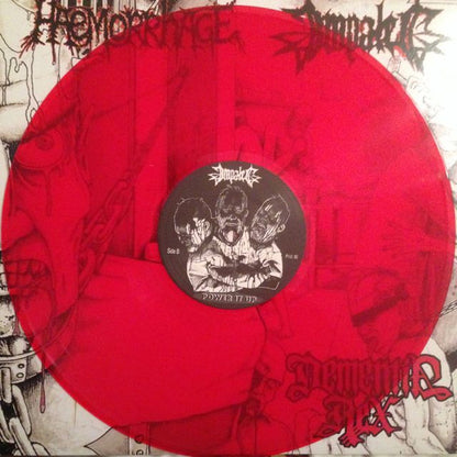 Haemorrhage / Impaled – Dementia Rex - LP - Limited Edition, Numbered, Red Translucent - Number 30/100 - 2008 - Power It Up – P.I.U. 90