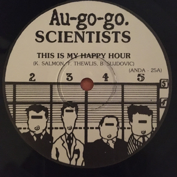 Scientists – This Is My Happy Hour / Swampland - 7" - 1st Press, Red Lettering - 1982 - Au Go Go – ANDA 25 - Vinilo Como Nuevo / Portada Como Nueva (M-/M-)