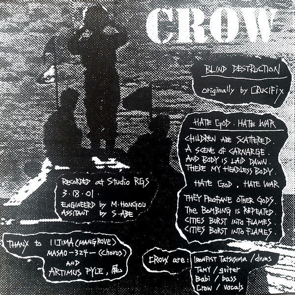 Crow / Artimus Pyle – Crow / Artimus Pyle - 7" - BLANCO/WHITE - 2003 - Prank – PRANK 063