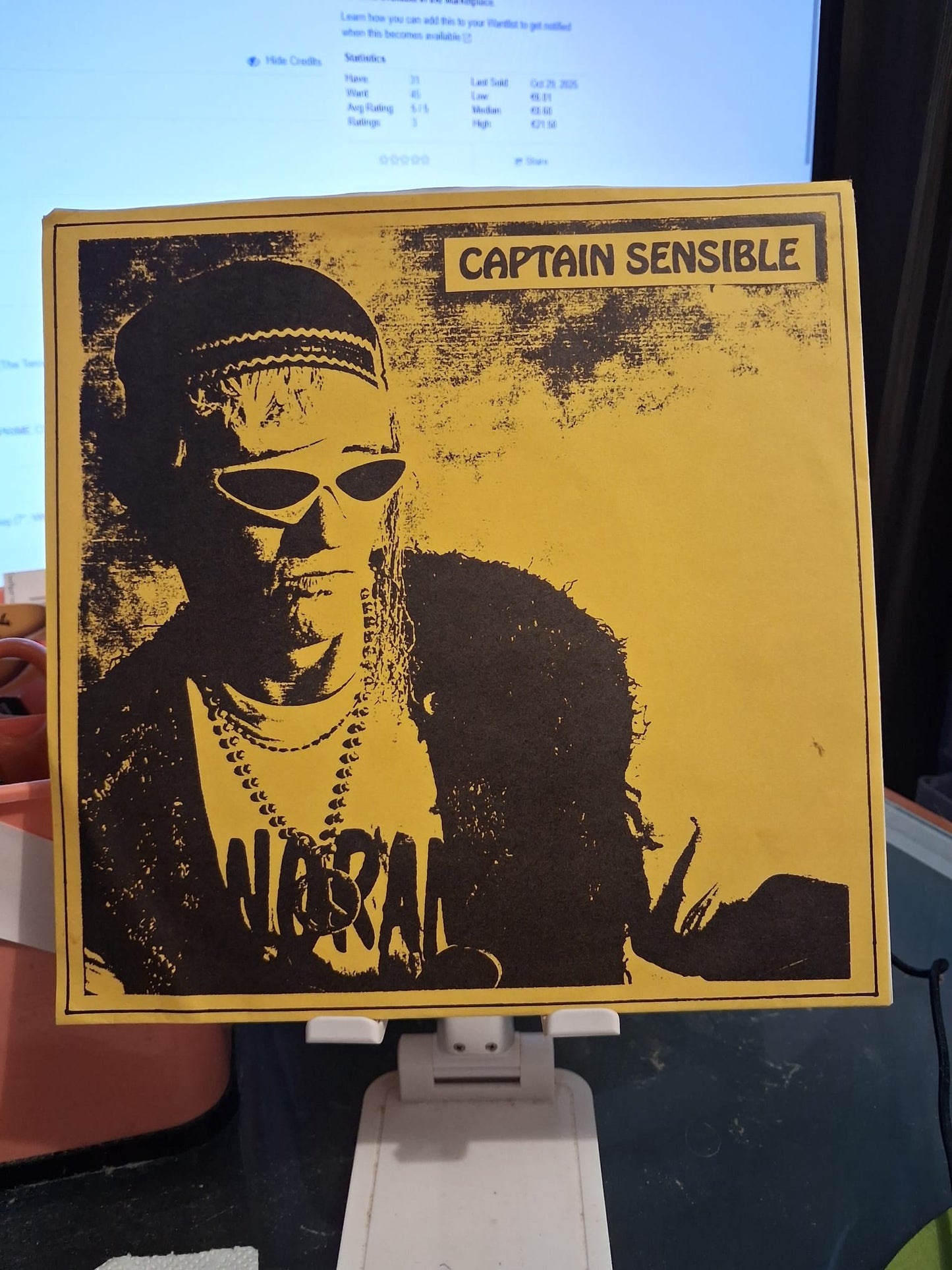 Captain Sensible – Fliptop World (Remix) / An (Abridged) Taste Of Humbug - 7" - White Label - 1996 - Fear And Loathing – RCRPA 20 - Vinilo Como Nuevo / Portada Como Nueva (M-/M-)