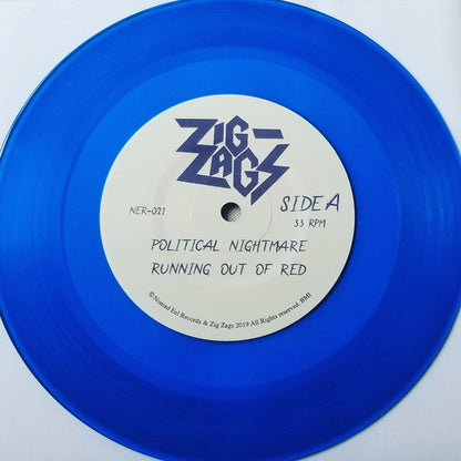 Mike Watt & The Secondmen / Zig Zags – L.A. to Pedro - 7" - Blue Translucent - 2019 - Nomad Eel Records – NER-021