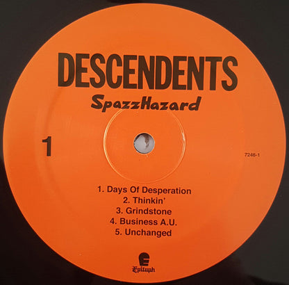 Descendents ‎– SpazzHazard - 12", 33 ⅓ RPM, Single Sided, EP, Etched, Limited Edition - 2016 - Epitaph ‎– 7491-1 - Como Nuevo / Like New (M- / M-)