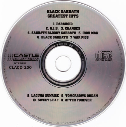 Black Sabbath – Greatest Hits - CD - Castle Communications PLC – CLACD 200 - Como Nuevo / Like New (M- / M-)