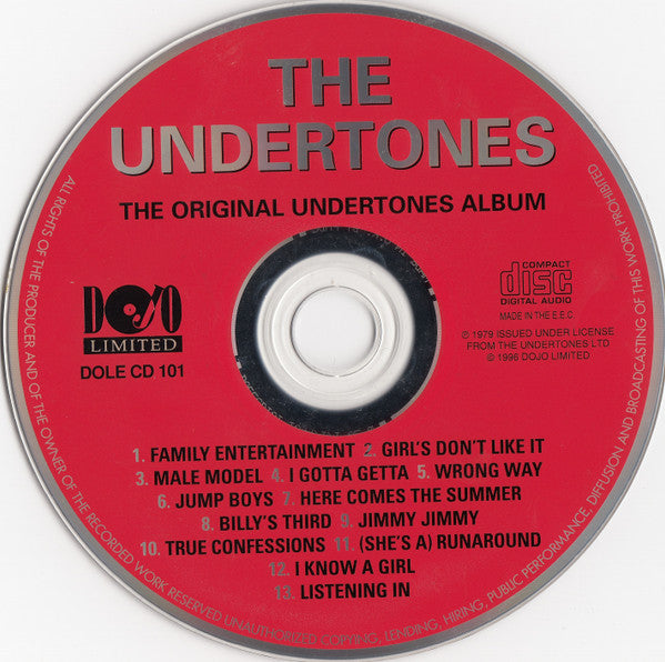 The Undertones – The Undertones - CD - 1996 - Dojo Limited – DOLE CD 101